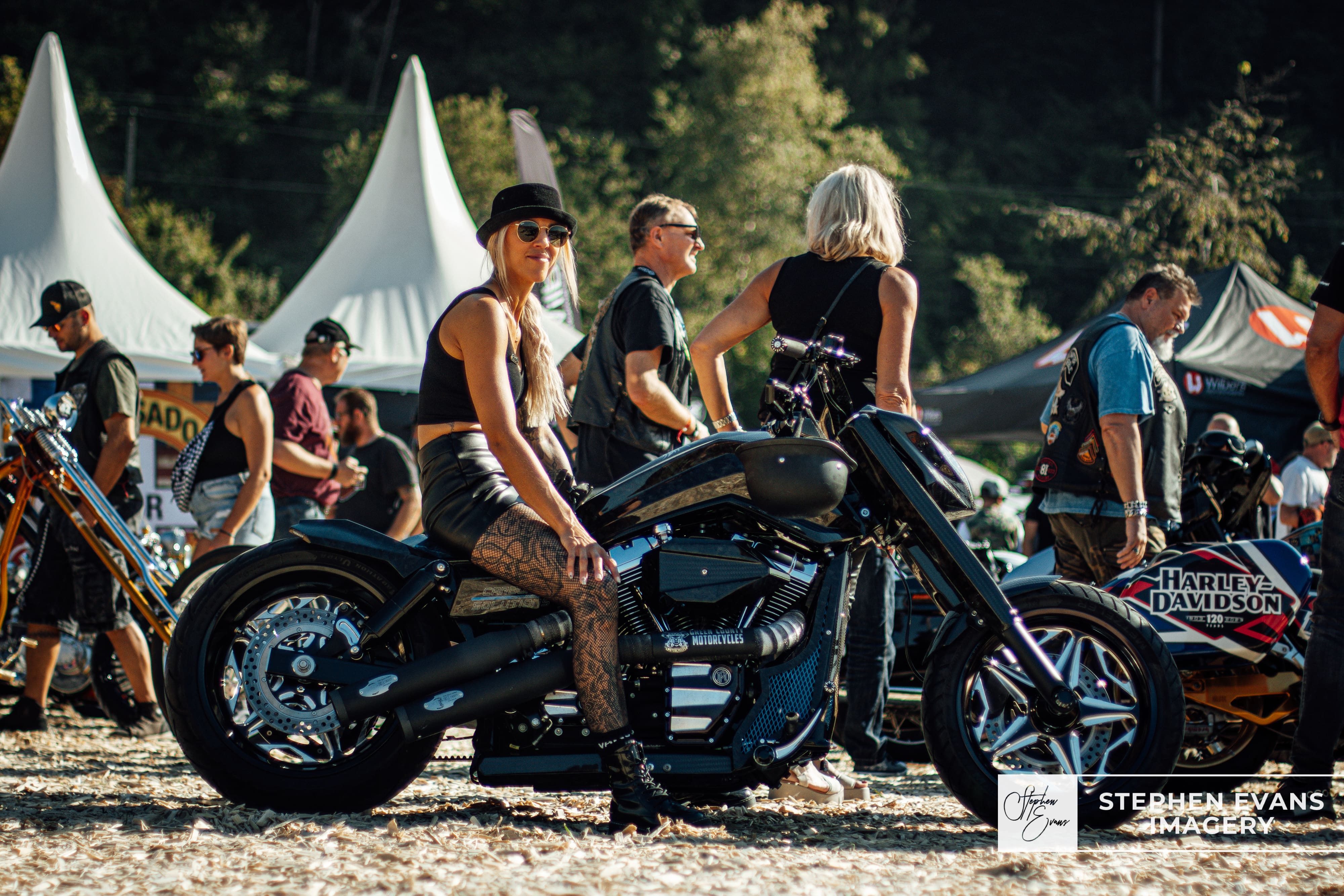 Custom Harley-Davidson bike at European Bike Week 2023 show